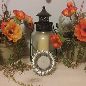 Heavy Retro Metal Daisy Picture Frame